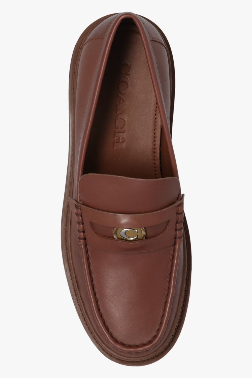 Coach leather clearance loafers